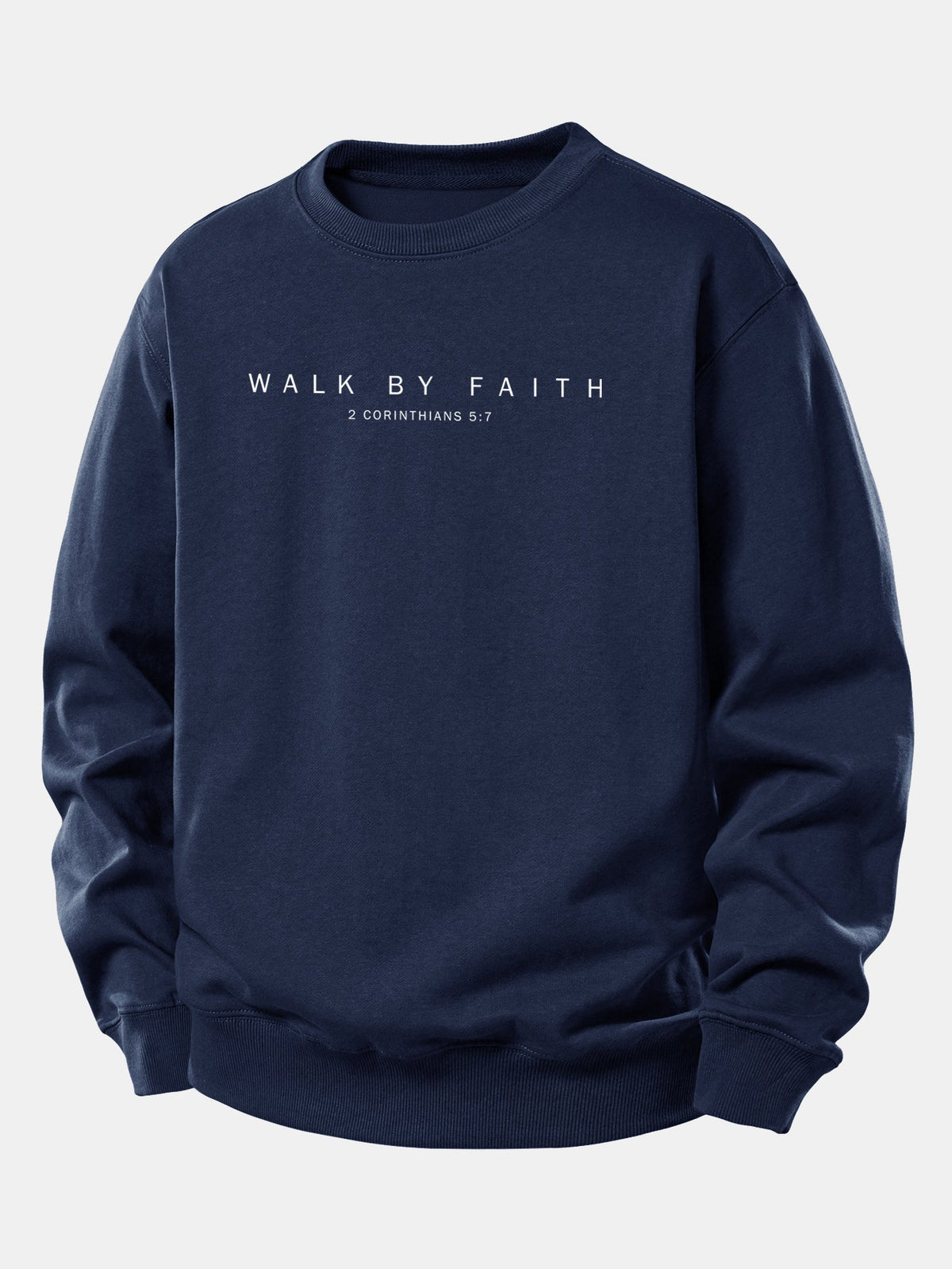 Walk By Faith Print Relax Fit Sweatshirt