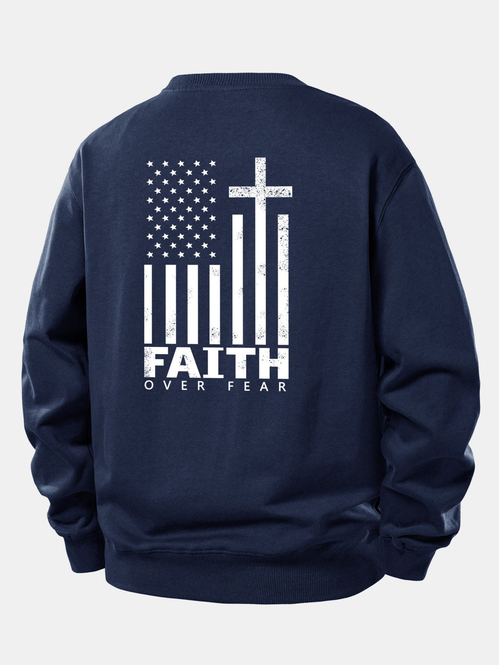 Freedom American Flag Print Relax Fit Sweatshirt