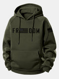 American Freedom Print Kapuzenpullover mit Kordelzug