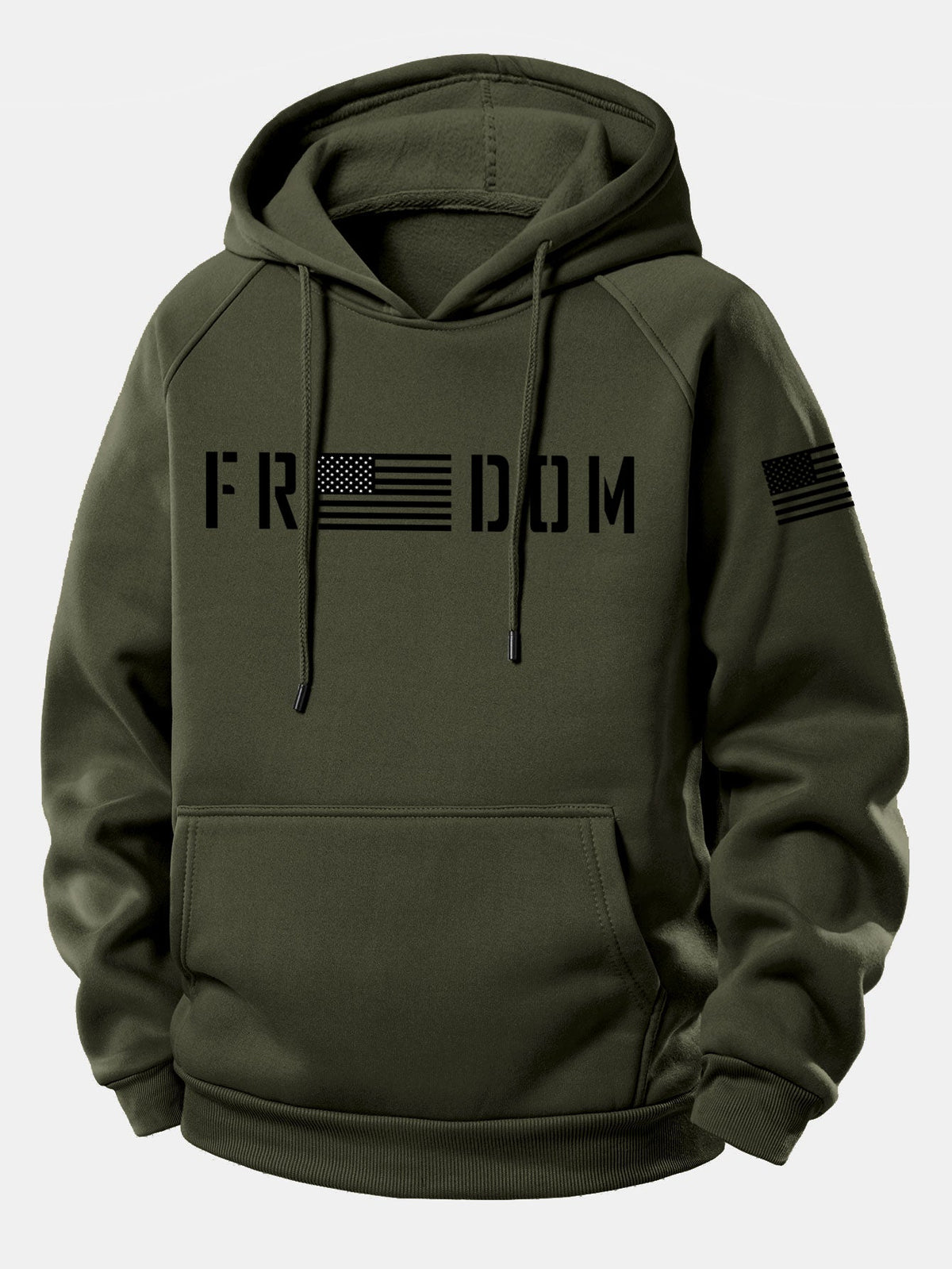 American Freedom Print Kapuzenpullover mit Kordelzug