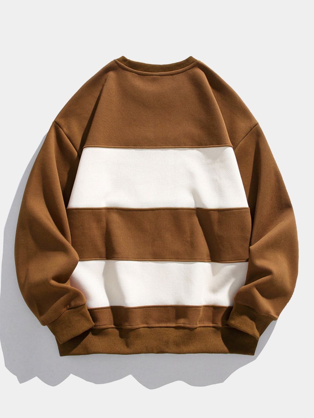 Relax Fit Color Block Crew Neck Sweatshirt
