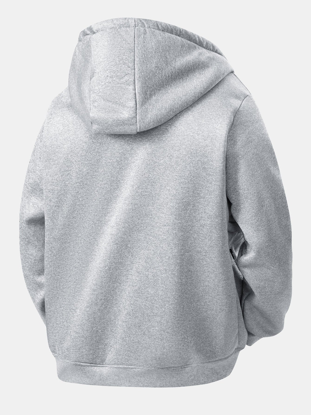 Black Cat Print Teddy Lined Zipper Hoodie
