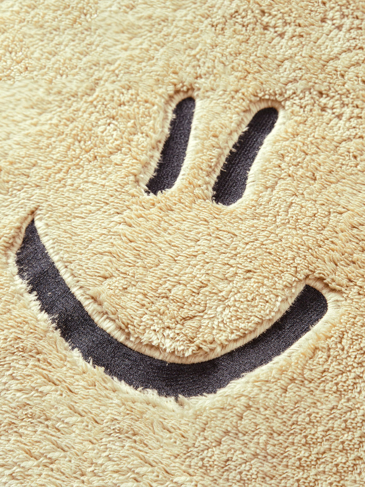 3 Pieces Smiley Face Embroidered Teddy Hoodie