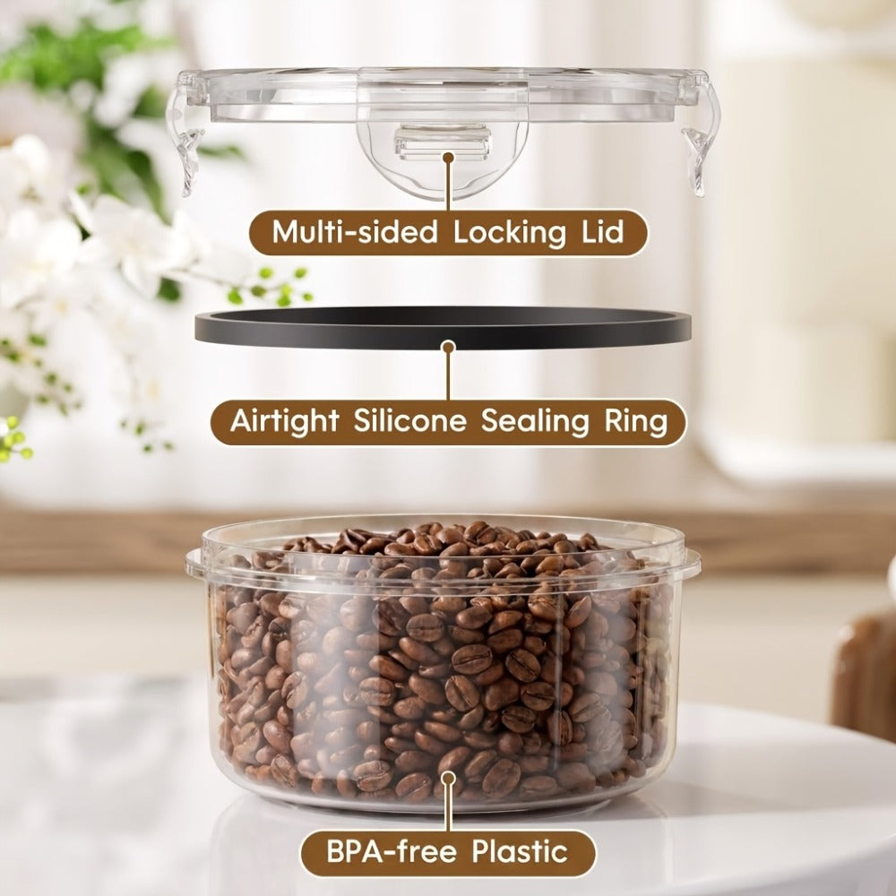 Food Storage Containers, Airtight Stackable Plastic Meal Prep Boxes with Leak-Proof Lids and Pantry Labels