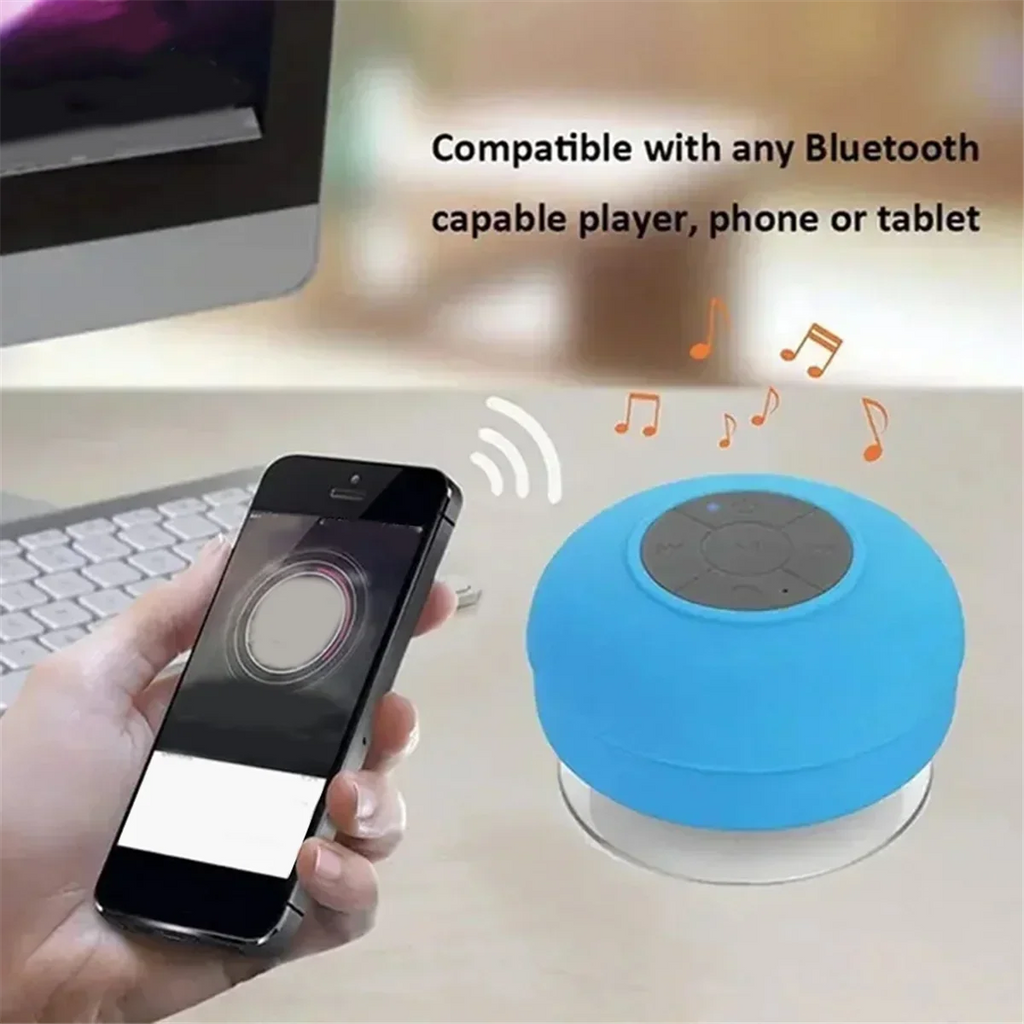 Waterproof Bluetooth Shower Speaker with Suction Cup