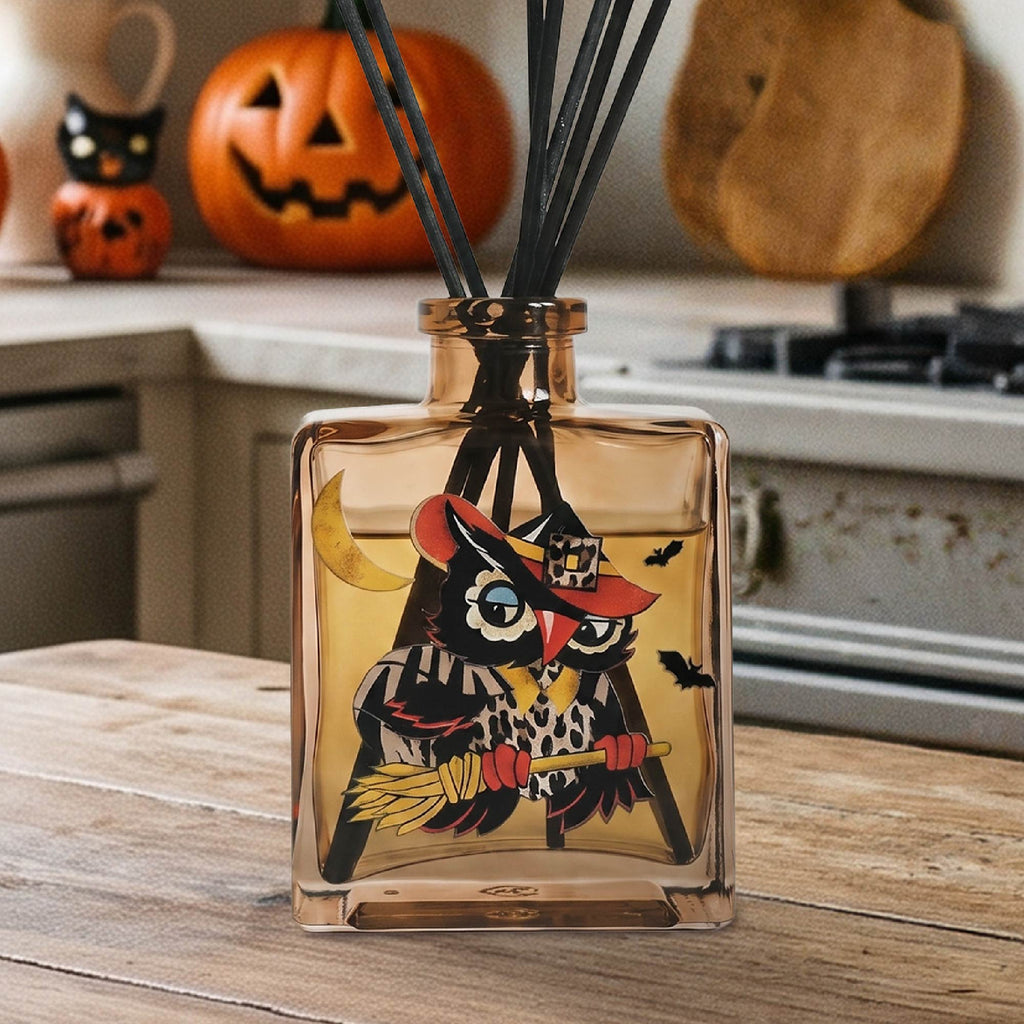 Vintage Halloween Owl - Spiced Pumpkin 5oz Oil Reed Diffuser Set