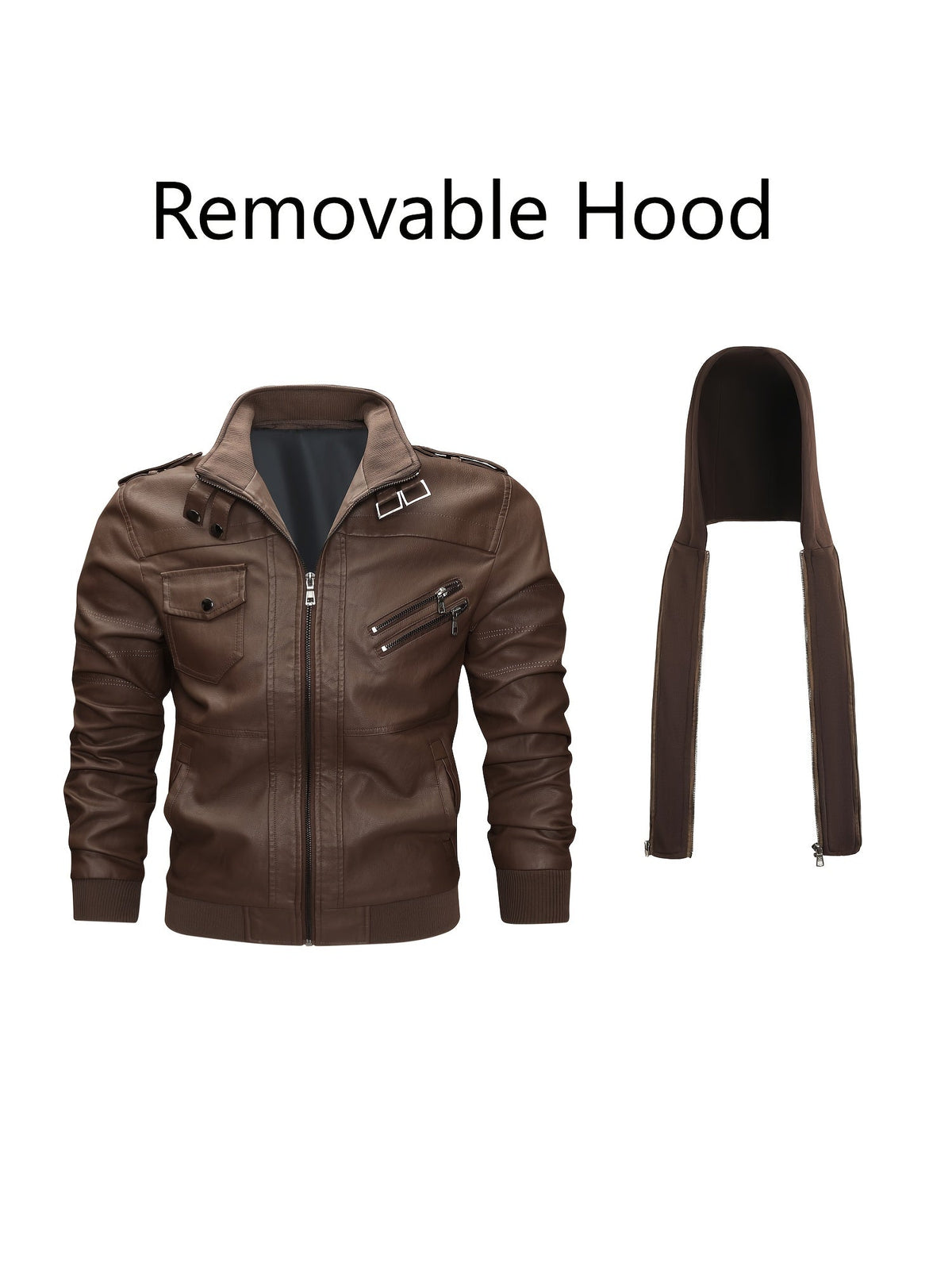 Donovan | Mehrlagige Kapuzen-Moto-Jacke