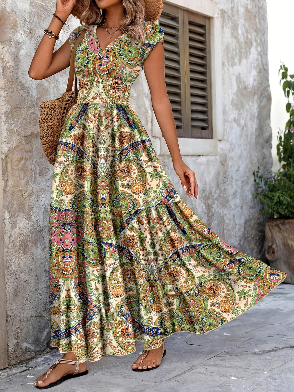 Tabitha | Paisley Print Maxi Dress