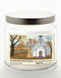 Harvest Collection Chapel 12.8 Oz Candle Glass Jar with Brushed Silver Metal Lid