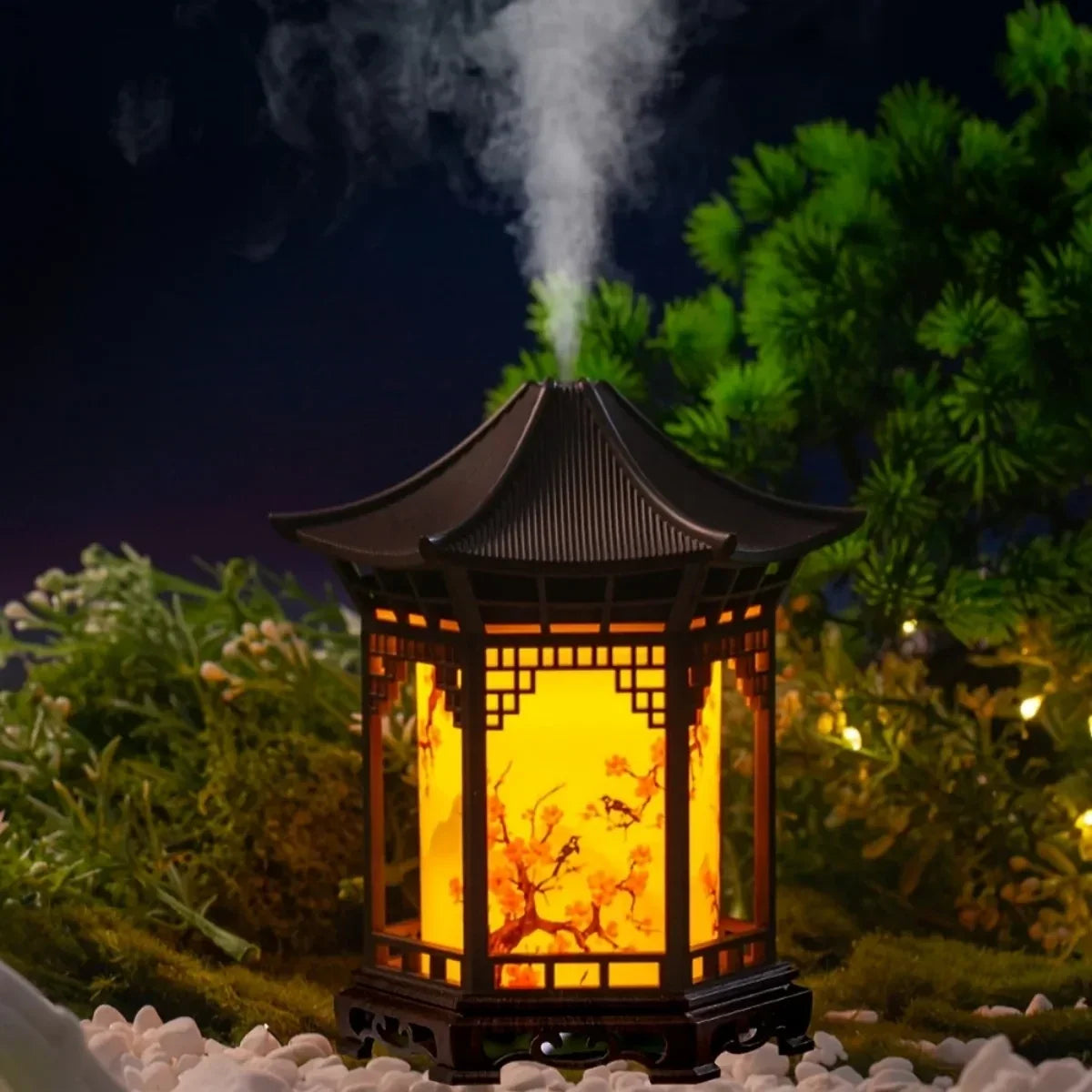 Chinese-Style Mini Humidifier with Night Light