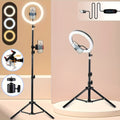 43-Inch Stand LED Ring Light with Phone Holder USB Powered Portable Circle Fill Light for Photography Video Recording Streaming Makeup Selfie Outdoor Studio Lighting