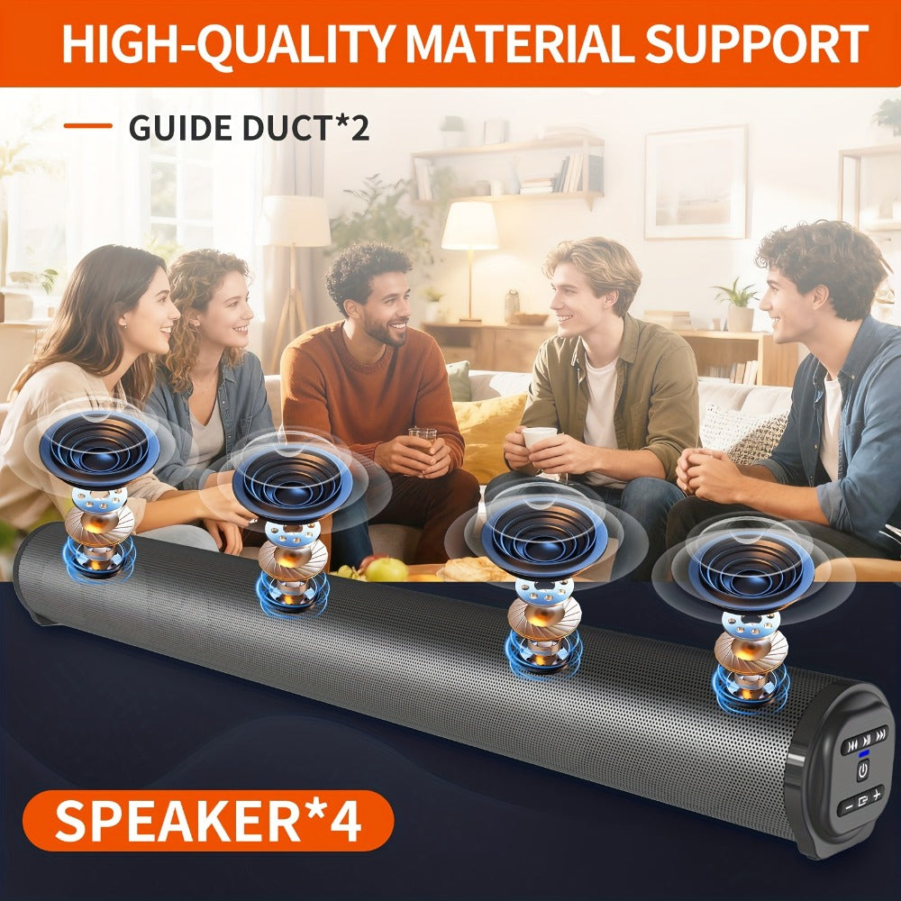 4D Echo Pearl Hi-Fi Soundbar with Subwoofer, Surround Sound Speaker System for TV, Computer & Laptop