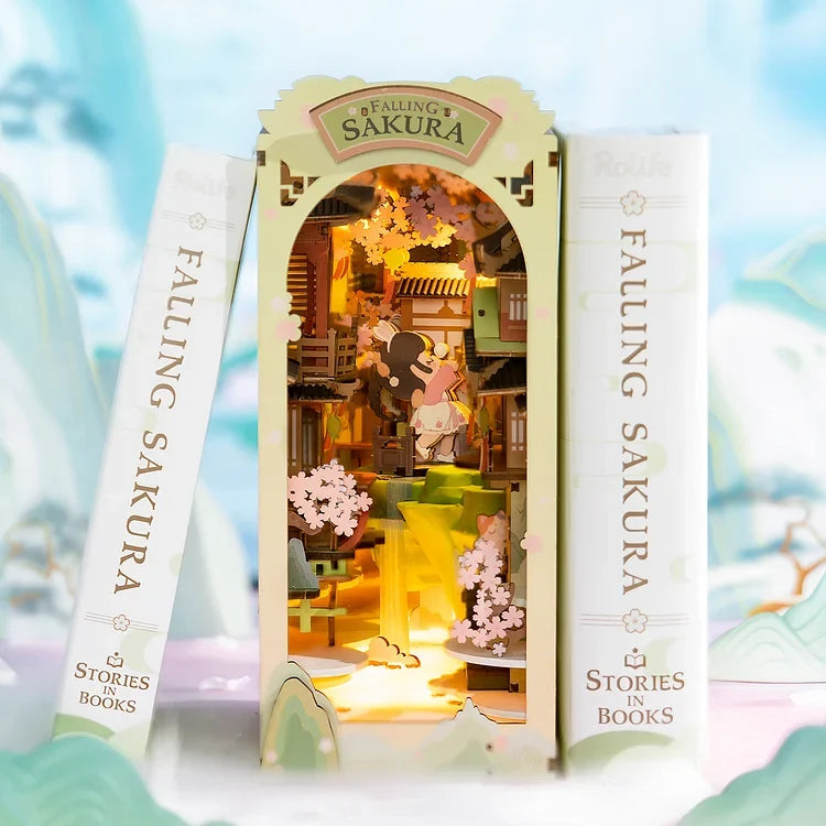 Robotime Rolife DIY Book Nook Falling Sakura TGB05