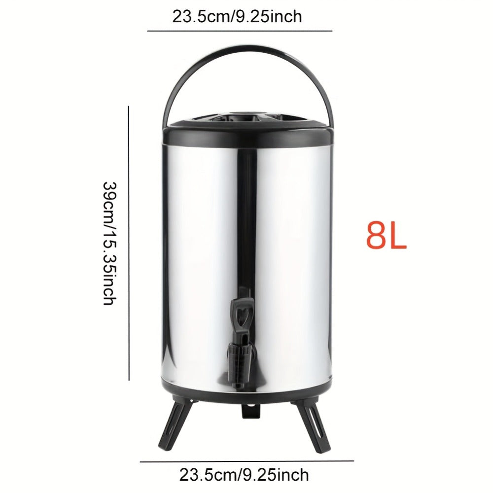Beverage Dispenser with Spigot Insulated Drink Bucket for Hot Cold Coffee Tea Juice Water Party Catering Drink Container 6L