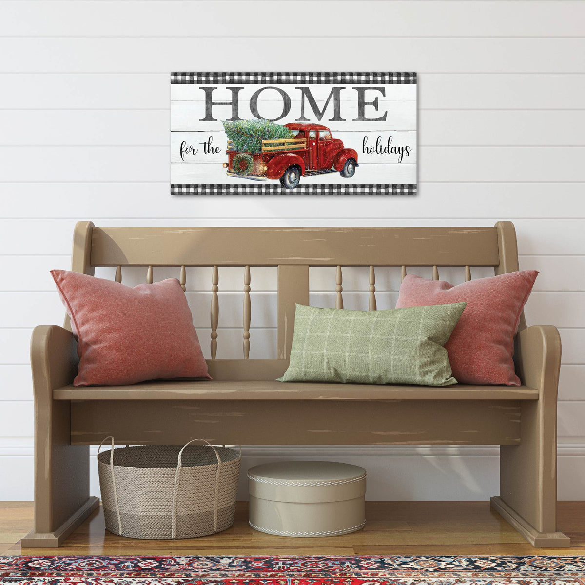 Christmas Pickup Home Gallery-Wrapped Canvas Wall Art