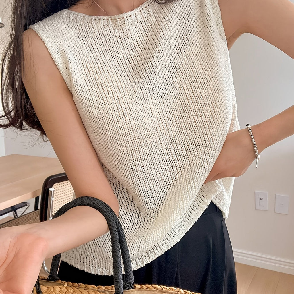 Juniper | Entspanntes ärmelloses Stricktop