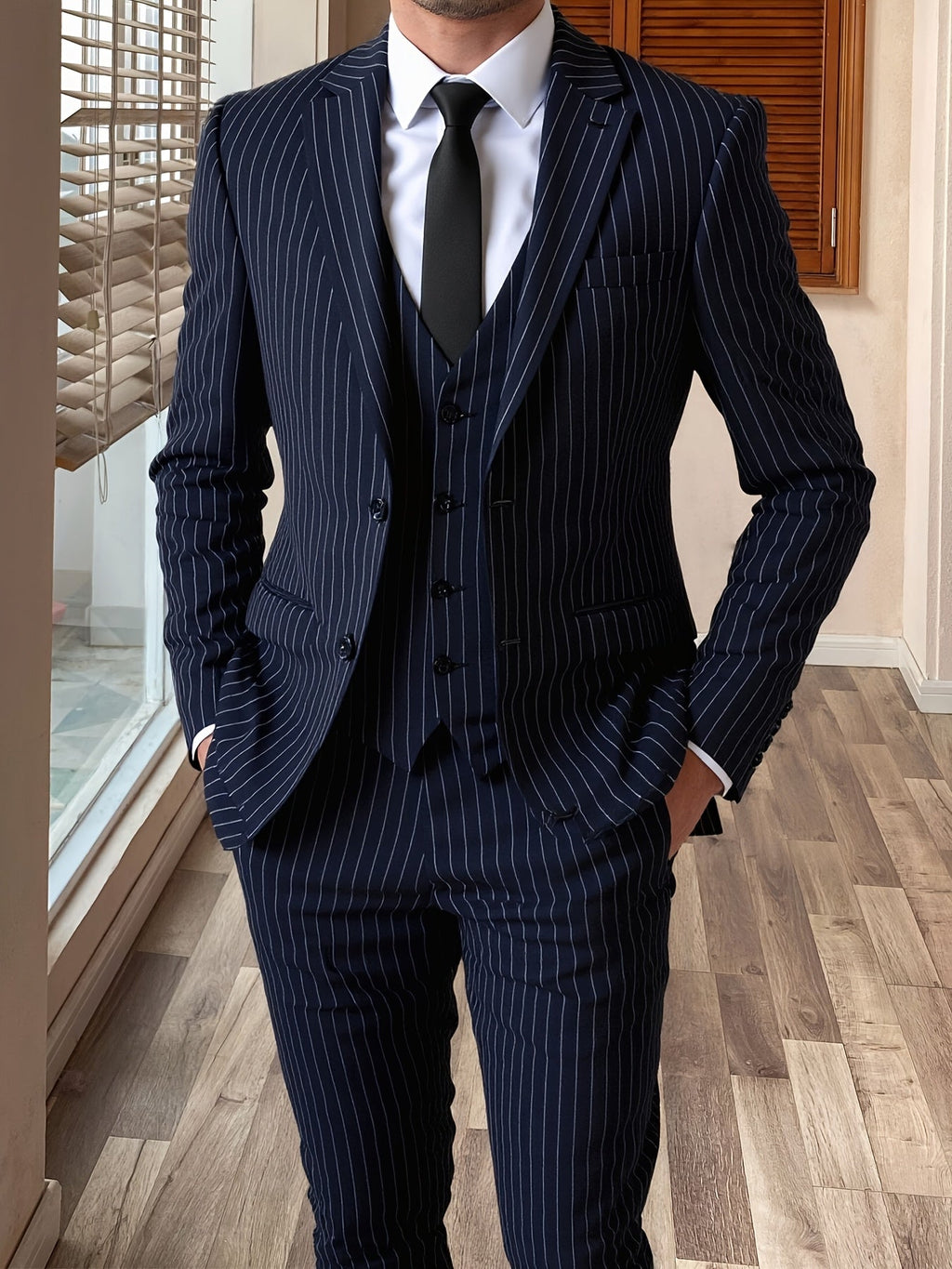 Maxwell | Pinstripe Three-Piece Suit