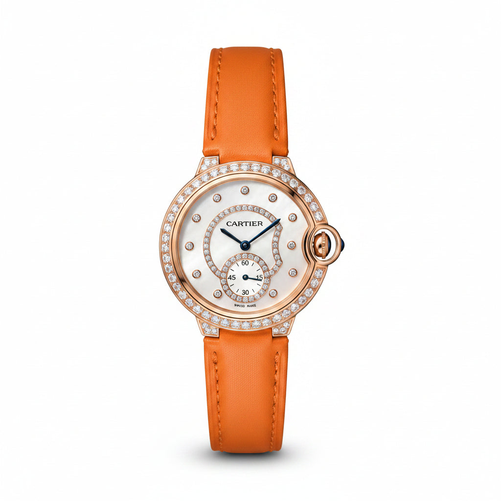 Cartier Ballon Bleu Watch — Orange & Rose Gold
