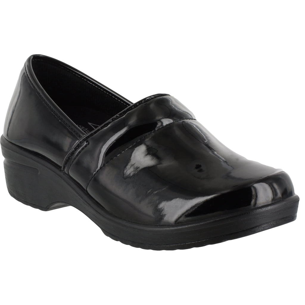 Easy Works Women's Lyndee Black Patent Slip-Resistant Shoes