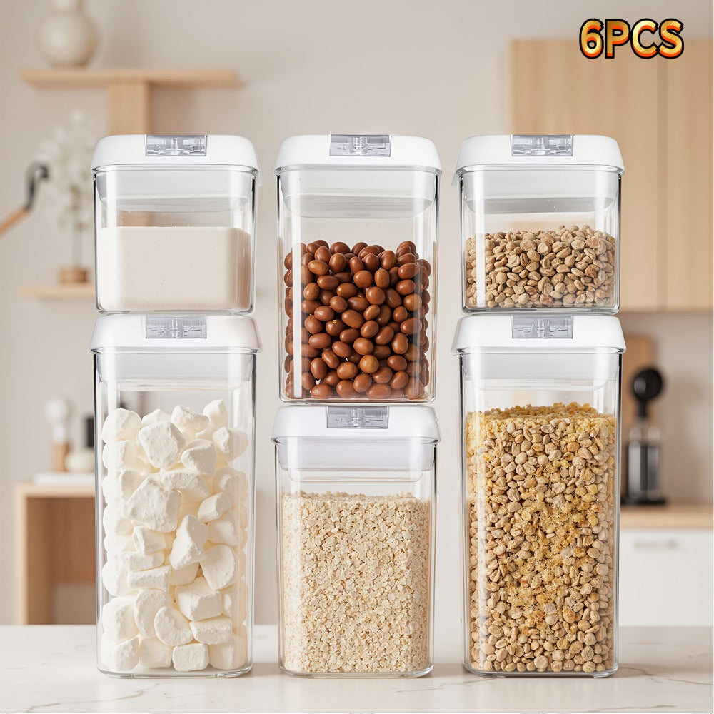 Food Storage Containers, Airtight Plastic Kitchen Organizer Set with Leak-Proof Lids for Meals and Leftovers