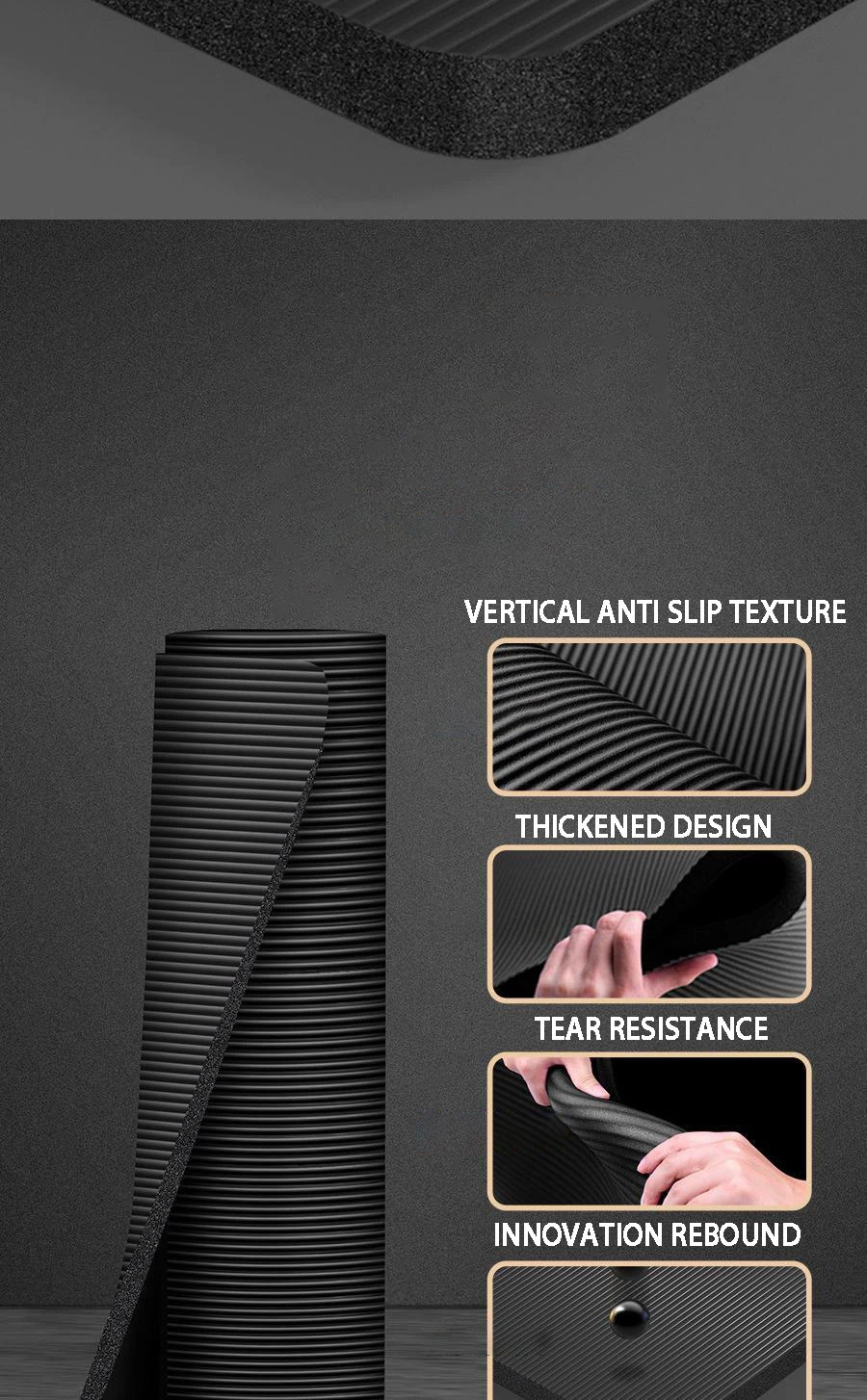 20mm Thick Yoga Mat, Extra Long 79 x 35-Inch Non-Slip Exercise Mat for Pilates, Stretching and Home Fitness