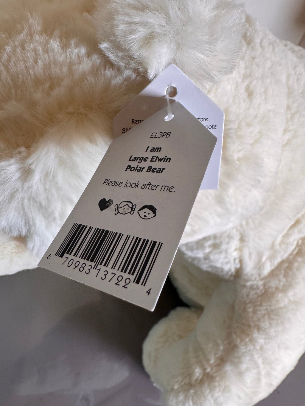Jellycat Large Elwin Polar Bear
