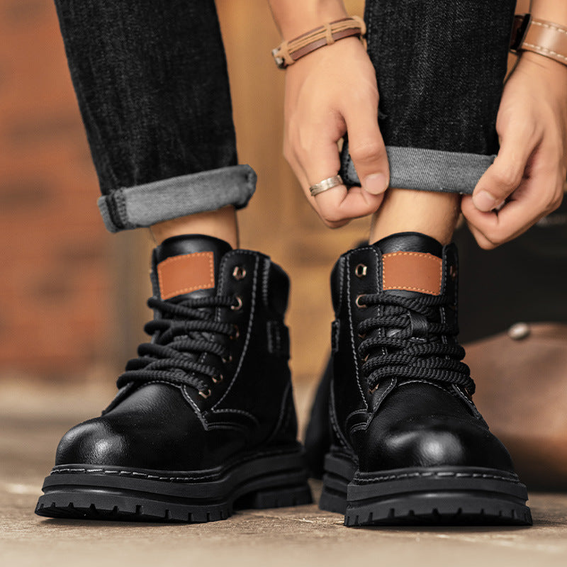Herren Retro-High-Top-Martin-Boots – Herbstlicher Workwear-Stil