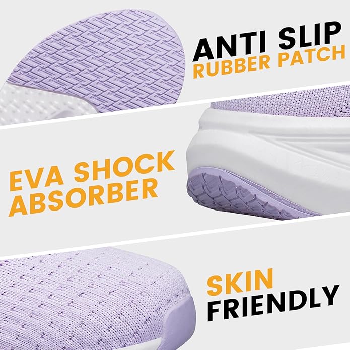 Women's Slip-On Walking Shoes – Comfort Sock Sneakers