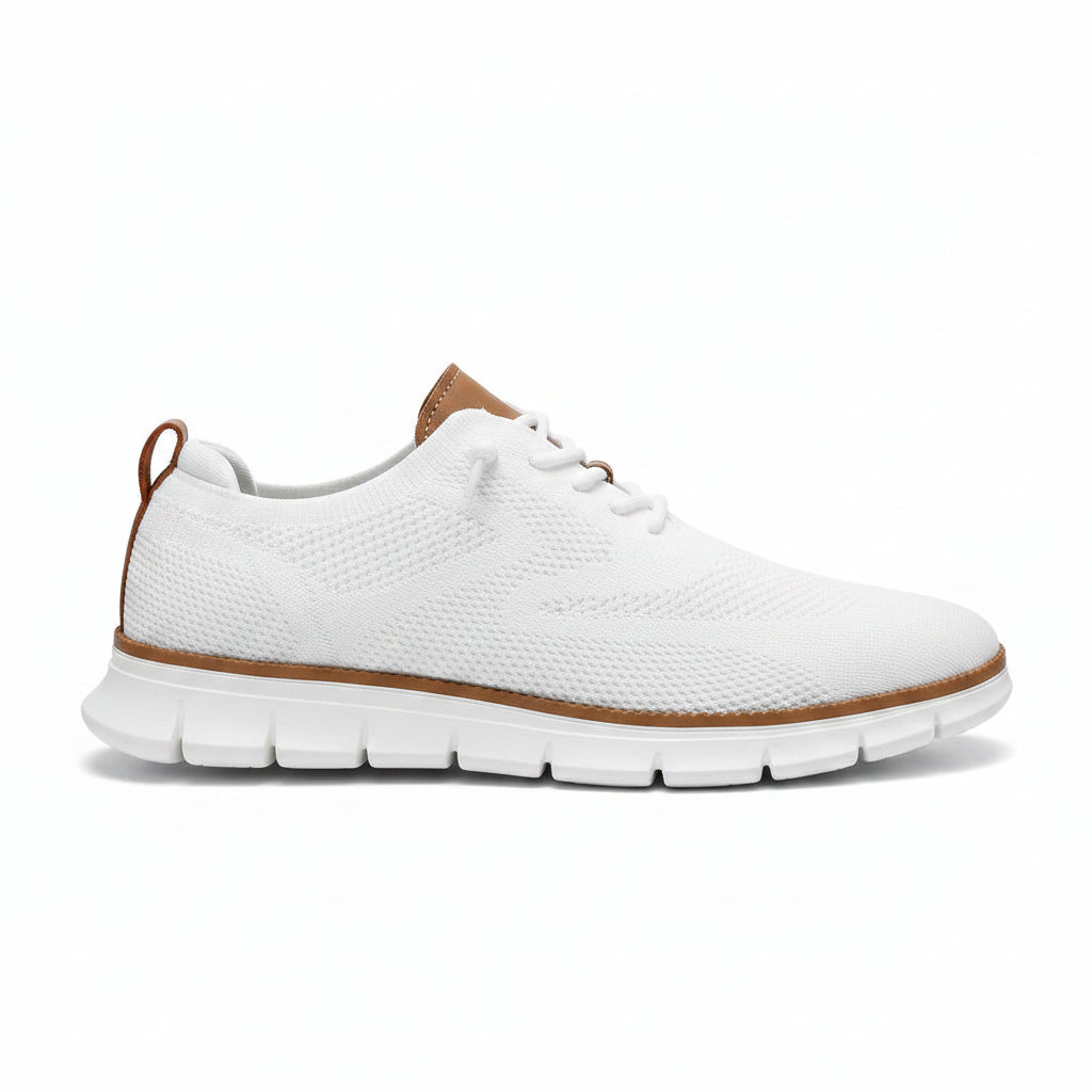 Men's Casual Dress Sneakers – Lace-Up Fabric Walking Shoes