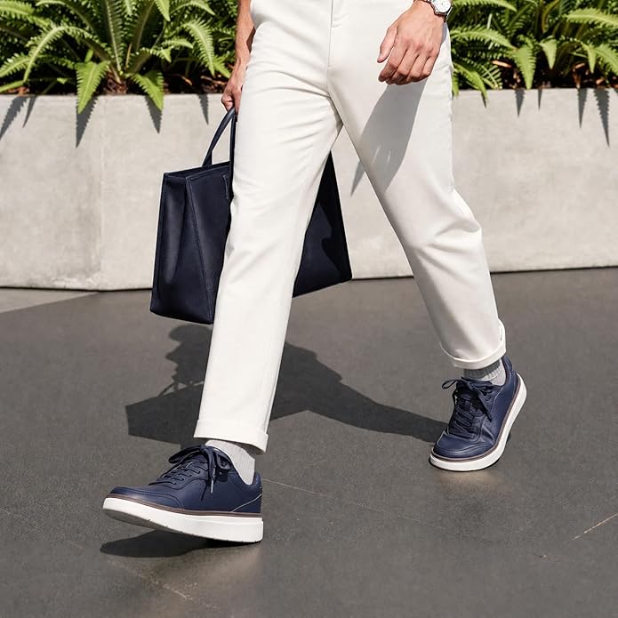 Bruno Marc Men's Fashion Dress Sneakers – Casual Lace-Up Walking Shoes