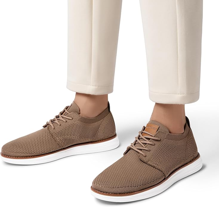 Bruno Marc Men's KnitFlex Breeze Mesh Sneakers – Lace-Up Lightweight Casual Walking Shoes