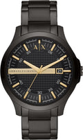Armani Exchange Hampton AX2413 Herren-Chronograph – Schwarzes Zifferblatt mit schwarzem Edelstahlarmband