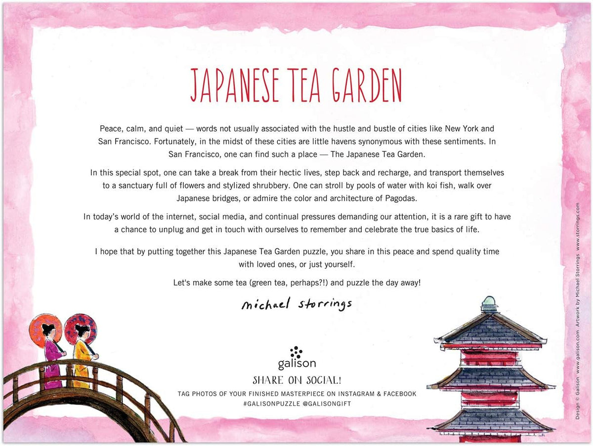 Galison Michael Storrings Japanese Tea Garden 300p Puzzle