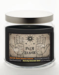 Palm Readed 12.8 Oz Candle Glass Jar with Brushed Silver Metal Lid
