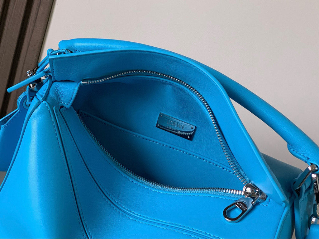 Loewe Puzzle Bag Small – Electric Blue Smooth Calfskin Silver Hardware