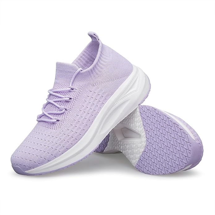 Women's Slip-On Walking Shoes – Comfort Sock Sneakers