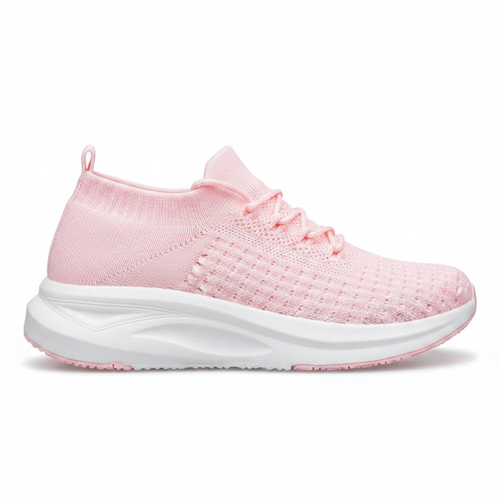 Women's Slip-On Comfort Walking Shoes – Lightweight Knit Sneakers