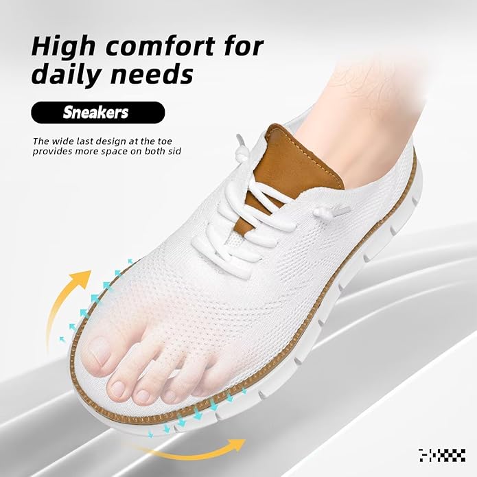 Men's Casual Dress Sneakers – Lace-Up Fabric Walking Shoes