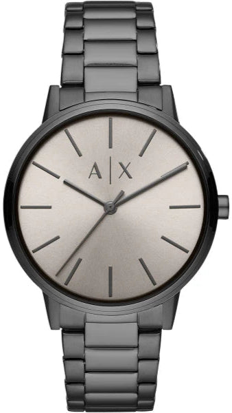 Armani Exchange Cayde AX2722 Herren-Analog-Uhr – Graues Zifferblatt mit passendem grauem Edelstahlarmband