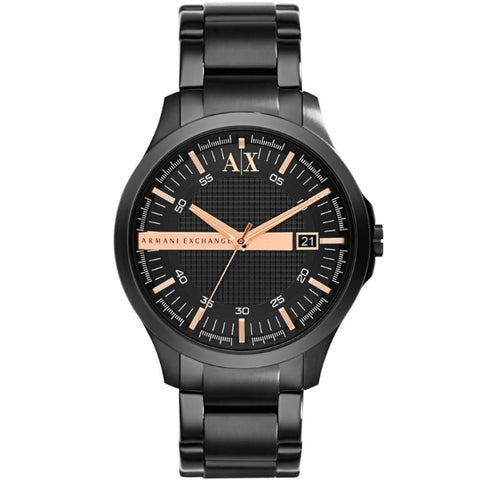 Armani Exchange Hampton AX2150 Herren-Chronograph – Schwarzes Zifferblatt mit schwarzem Edelstahlarmband