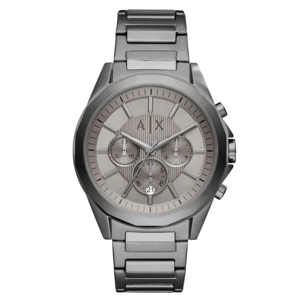 Armani Exchange Drexler AX2603 Herren-Chronograph – Graues Zifferblatt mit Edelstahlarmband