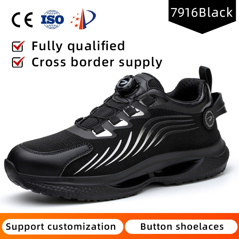 Men’s Slip-On Steel Toe Safety Shoes – Anti-Slip, Anti-Smash Work Footwear