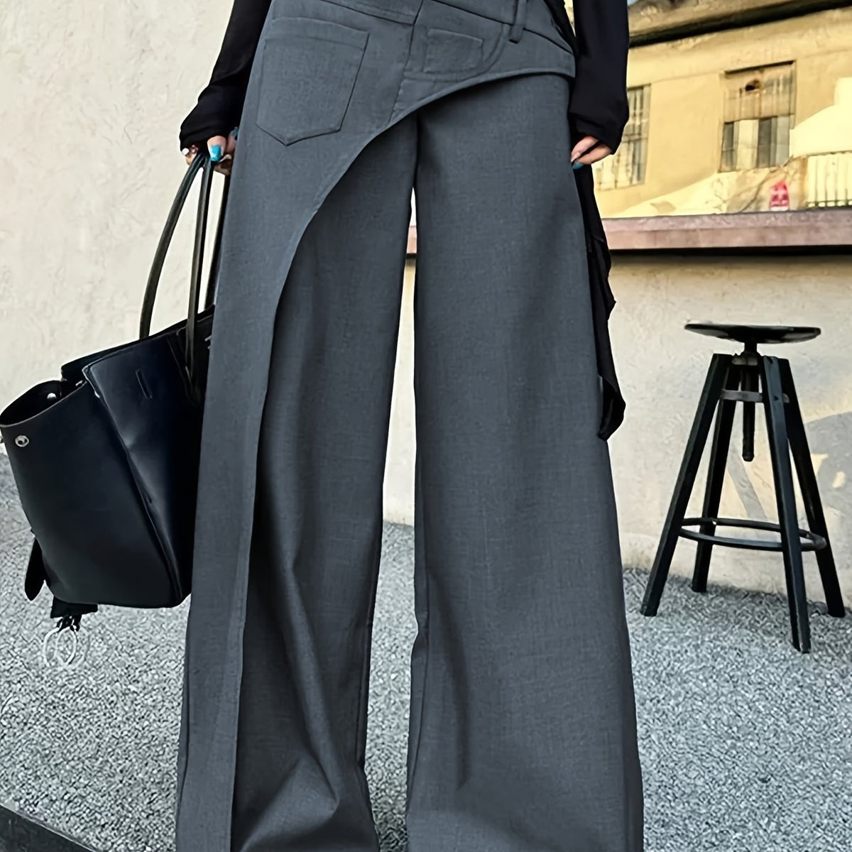 Astrid | Mehrlagige Hose mit weitem Bein