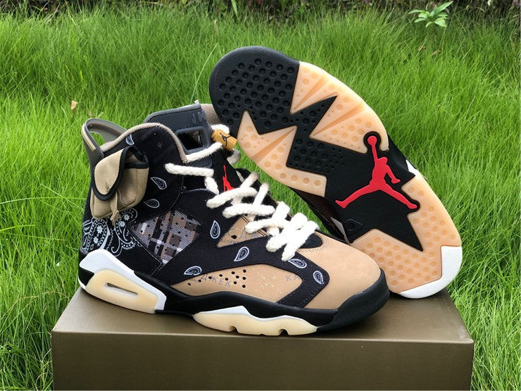 Travis Scott x Air Jordan 6 Cactus Jack – Black / Hemp / Sail