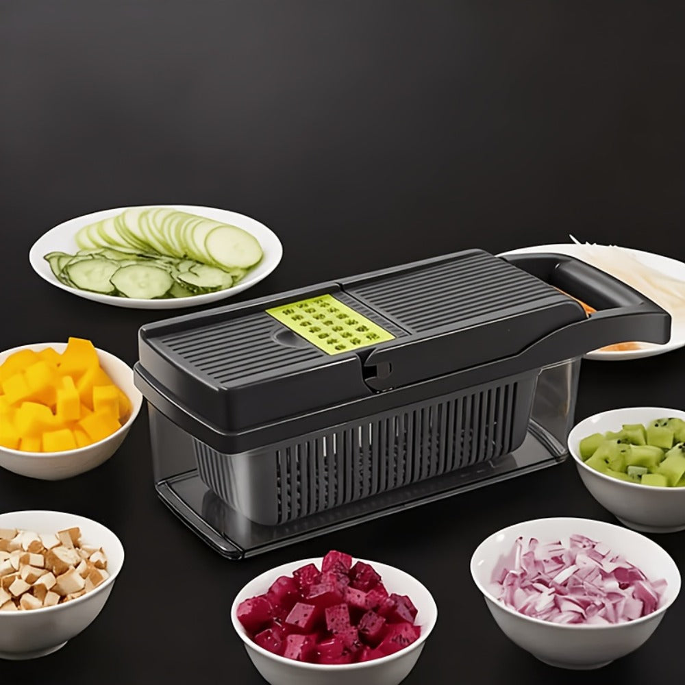 Vegetable Chopper 18-in-1 Upgraded Mandoline Slicer - Professional Onion Chopper Food Dicer Cutter with Container