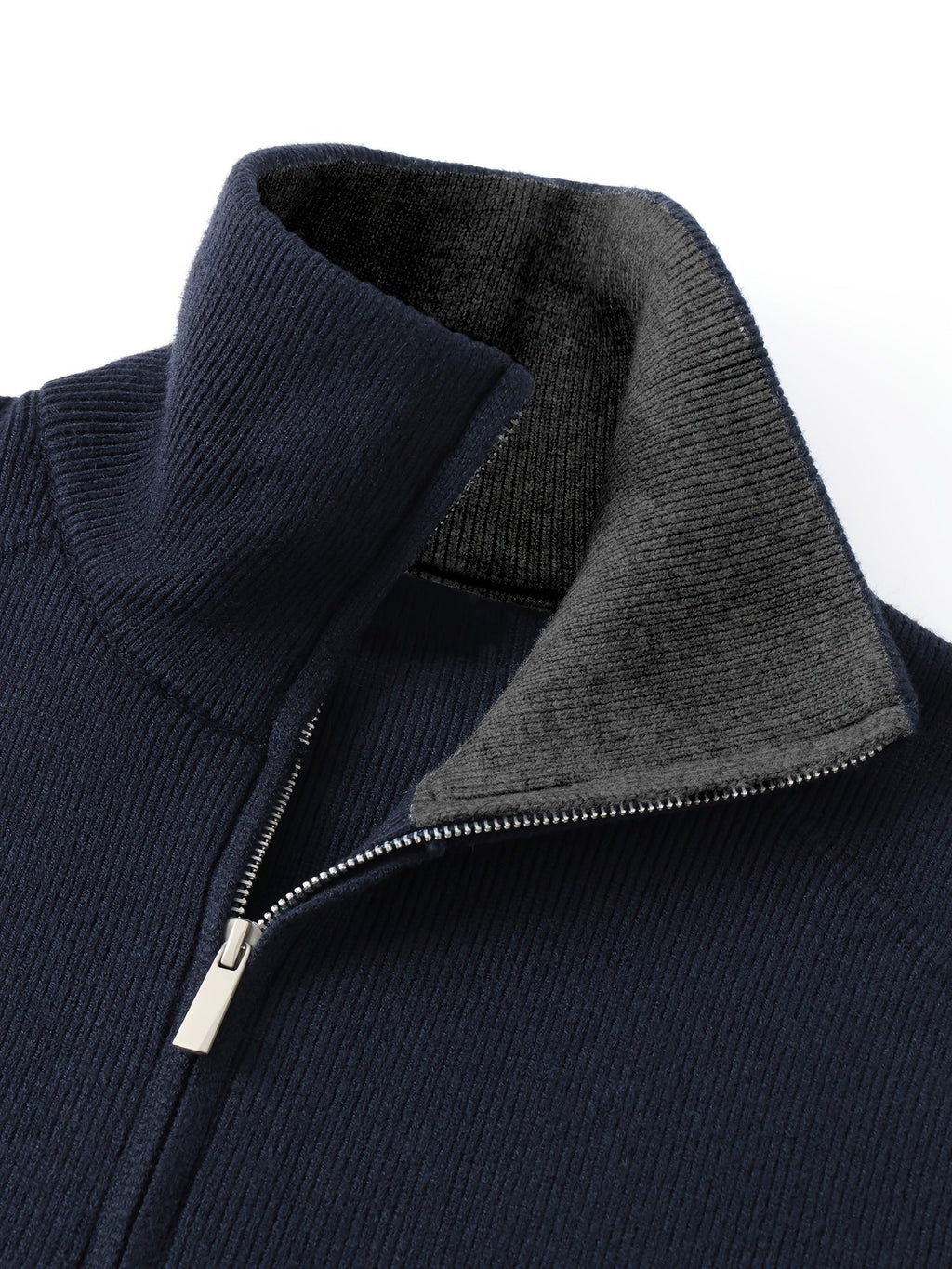 Winslow | Strickjacke mit Reißverschluss und Stehkragen