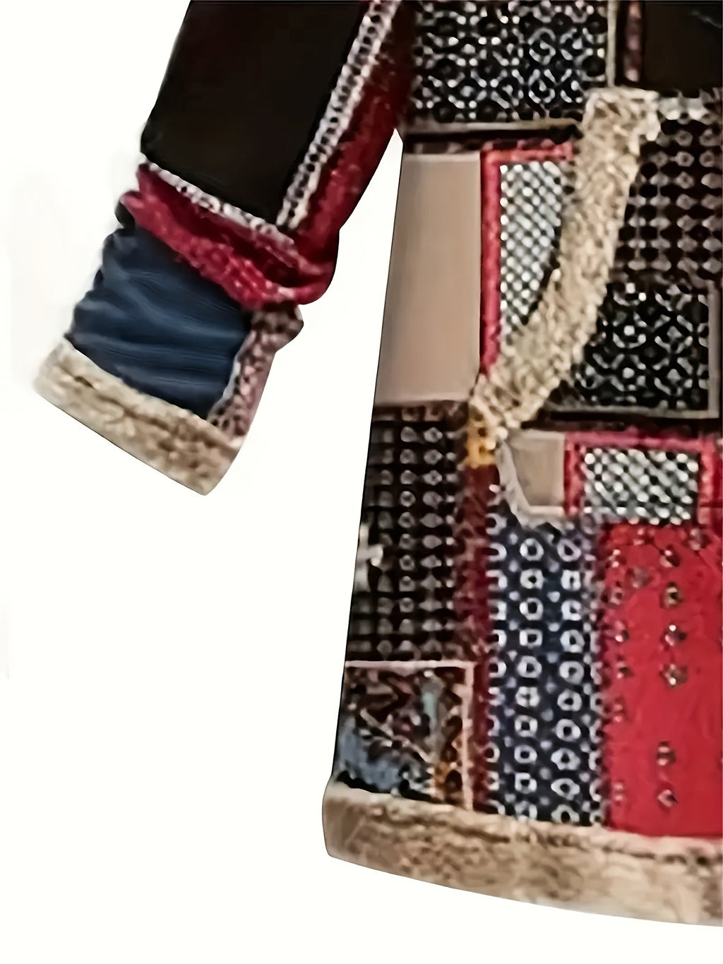 Etta | Kapuzenmantel im Patchwork-Design