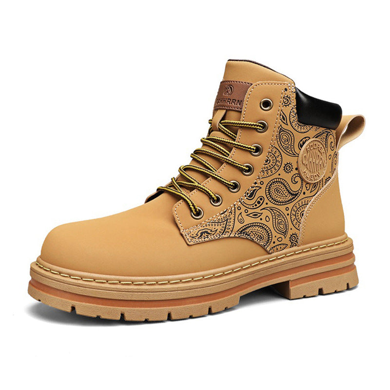 Retro High-Top-Martinsstiefel für Herren – Outdoor-Freizeitdesign mit dicker Sohle