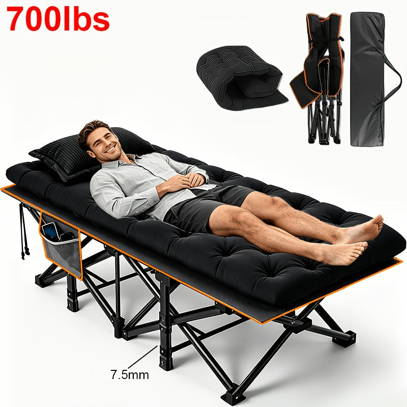 75-Inch Oversized Folding Bed with Tool-Free Assembly for Bedroom Comfort and Support