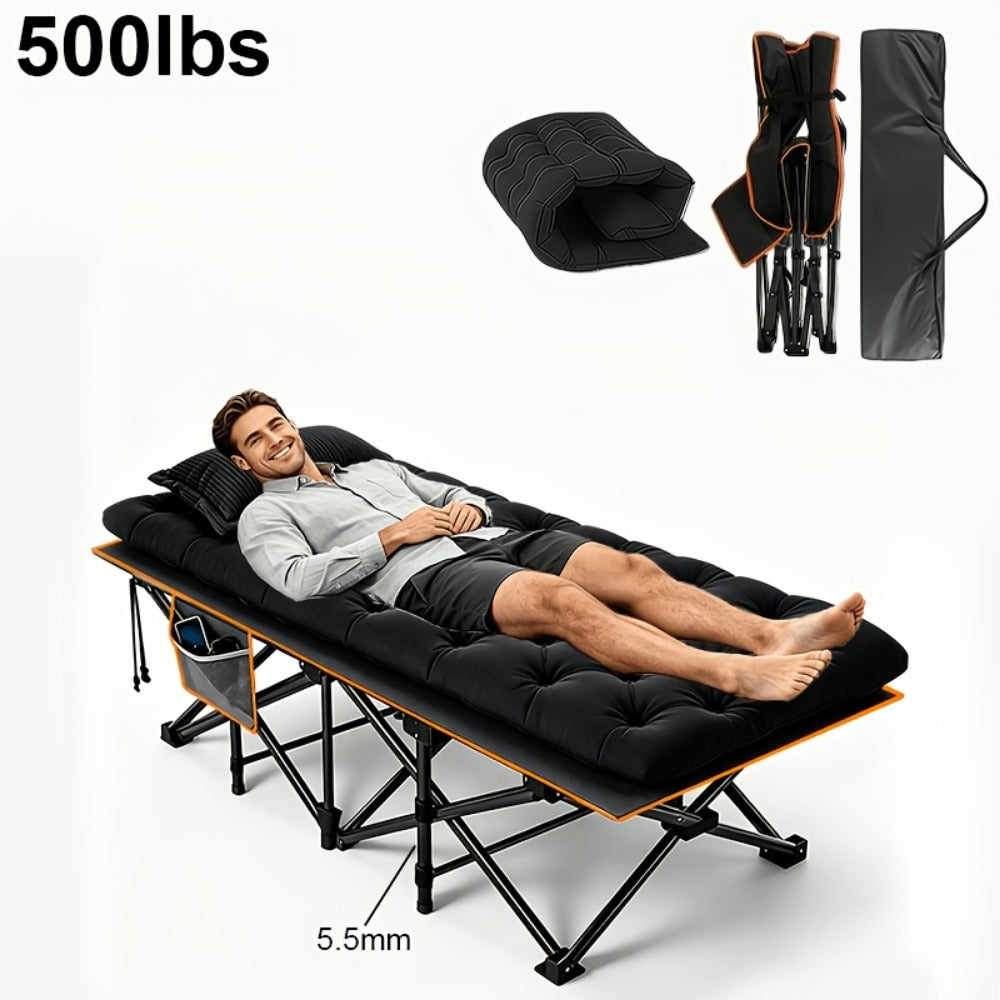 75-Inch Oversized Folding Bed with Tool-Free Assembly for Bedroom Comfort and Support
